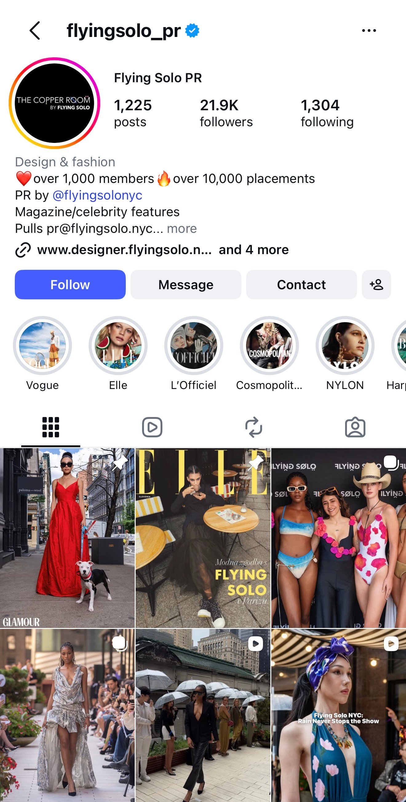 The Copper Room social media profile